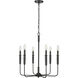 Savanne 6 Light 24.25 inch Matte Black Chandelier Ceiling Light